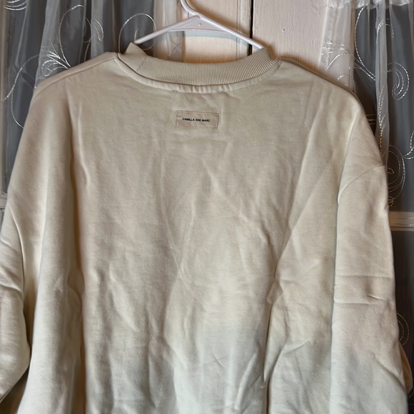 CAMILLA AND MARC ‘Ovaries. Talk About Them.’ Ovarian Cancer Sweatshirt Cream - Picture 8 of 10